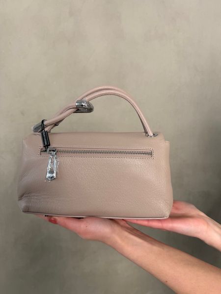 Сумка Polina & Eiterou з м&rsquo;якої шкіри, компактна та містка, дві ручки 22&times;12&times;11 см, бежева Y9258 -1 Apricot White фото