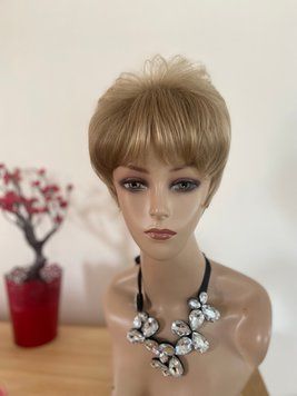 Парик женский короткий из термоволокна 6062 светло-русый мелированный 1_6062 koln 16H613 фото